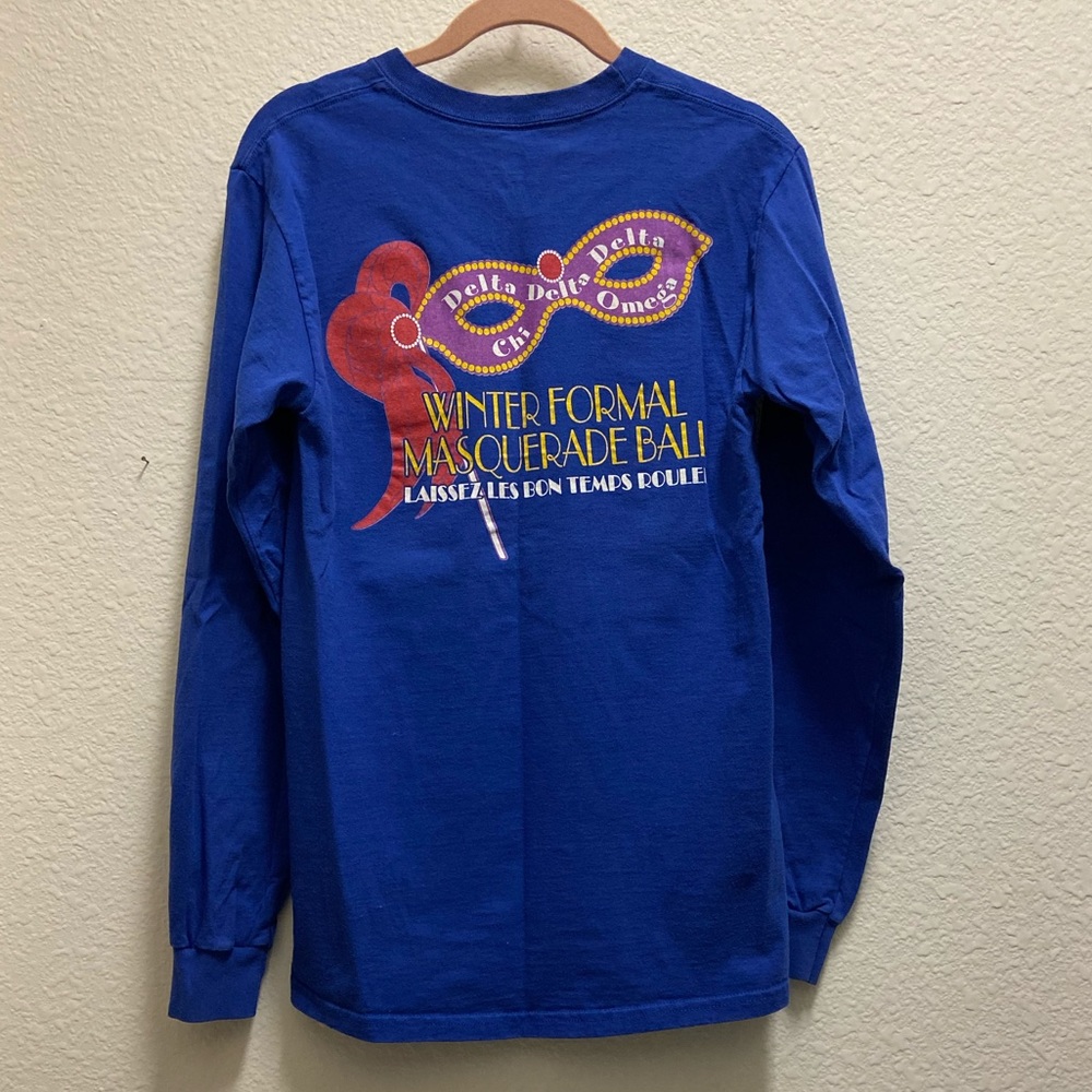 Like new! Blue Chi Omega + Tri Delta Maquerade Tee